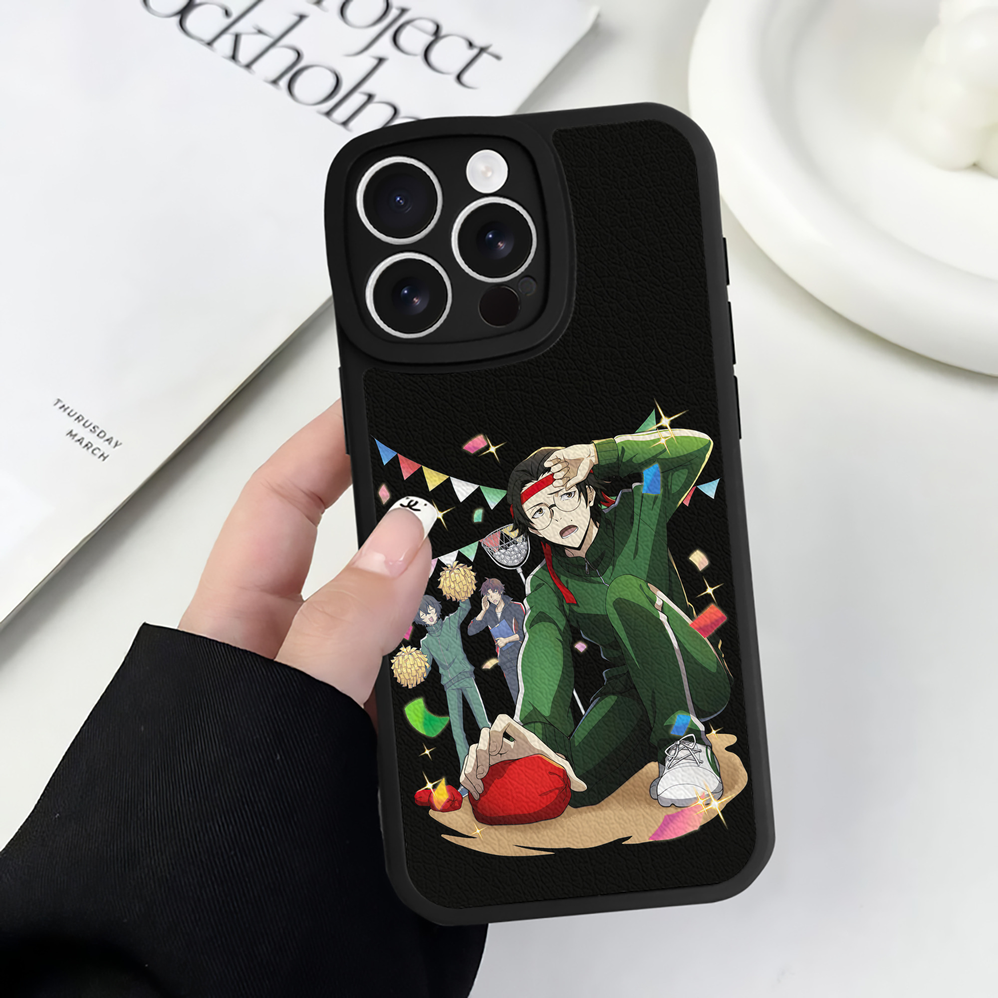 （画像用） 文豪ストレイドッグス Bungo Stray Dogs 【iPhone 16シリーズ対応】シリコンスマホケース（レザー調） 材質：シリコン